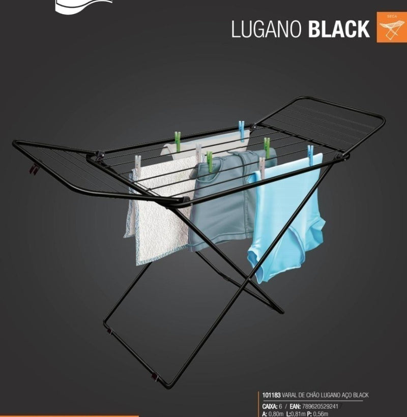 Varal de Chão com Abas Black  - Lugano