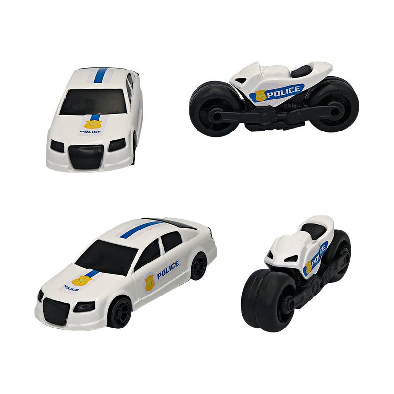 Estação de Policia de Brinquedo com Carro e Moto