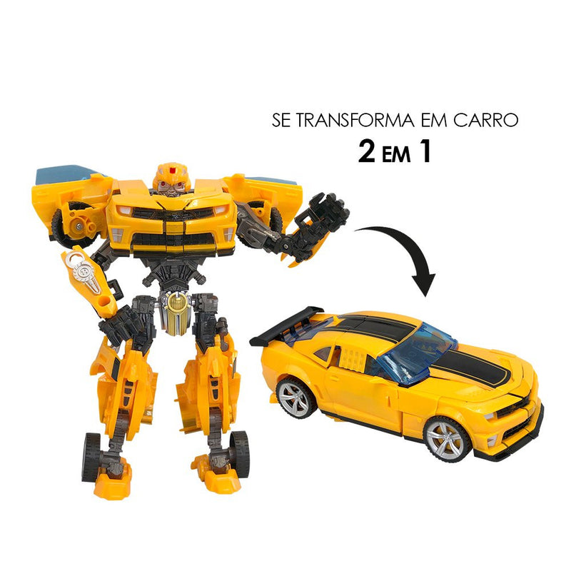 Boneco Super Change Robot com Espada e Escudo - 2 em 1