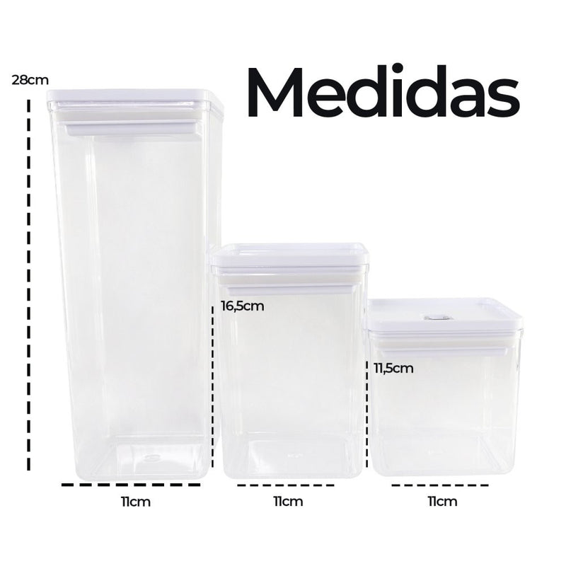 Kit Organizador Hermético Dubai Branco 5 Litros