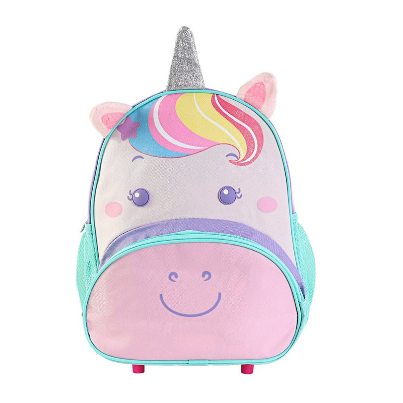 Mochila Infantil Com Rodinhas Unicornio - Roxo