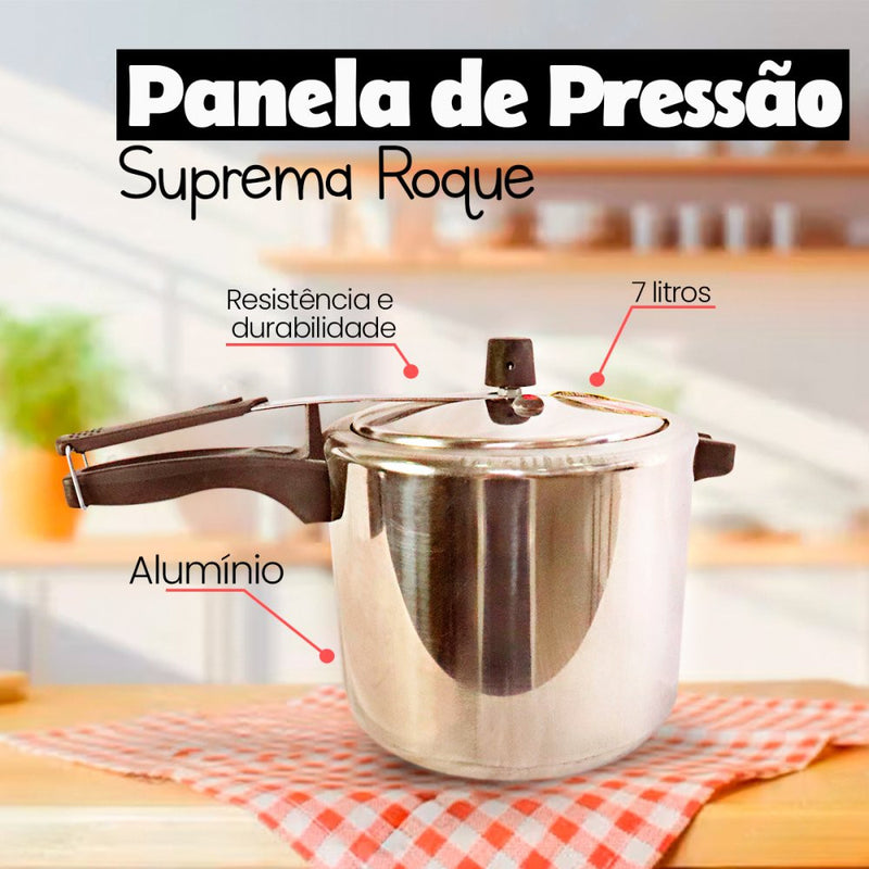 Panela de Pressão Alumínio Suprema Roque 7 Litros