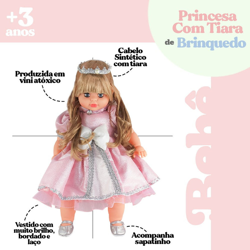 Boneca Addara Princesa com Tiara Que Fala