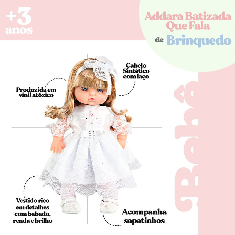 Boneca Addara Batizado Que Fala