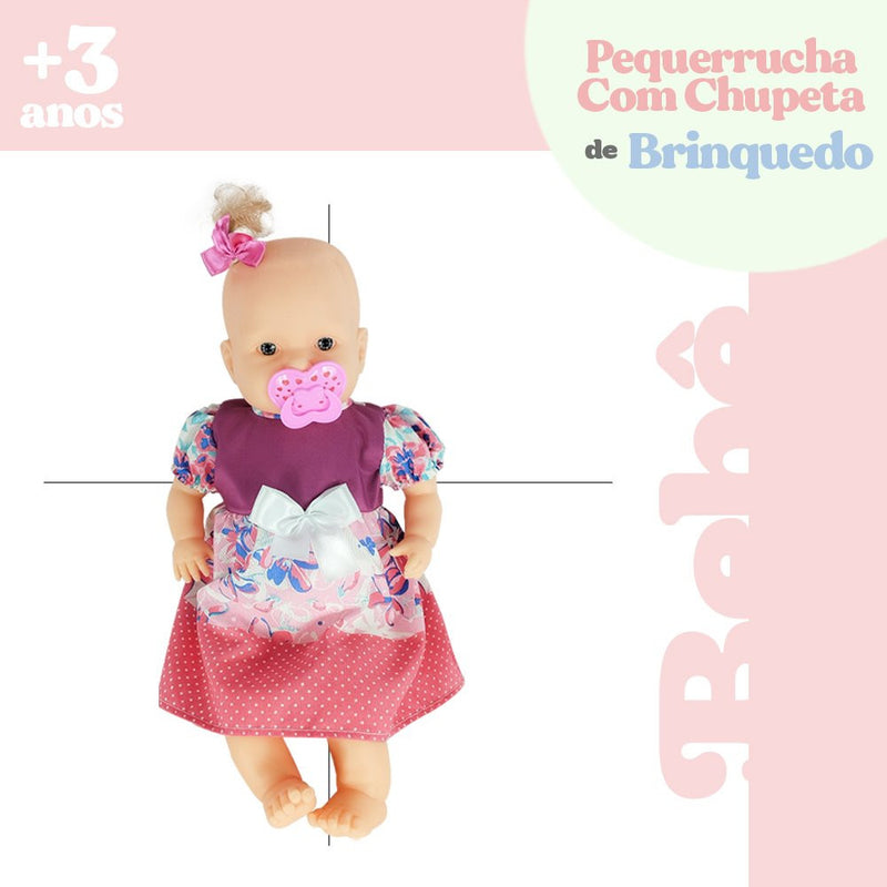 Boneca Pequerrucha Com Chupeta