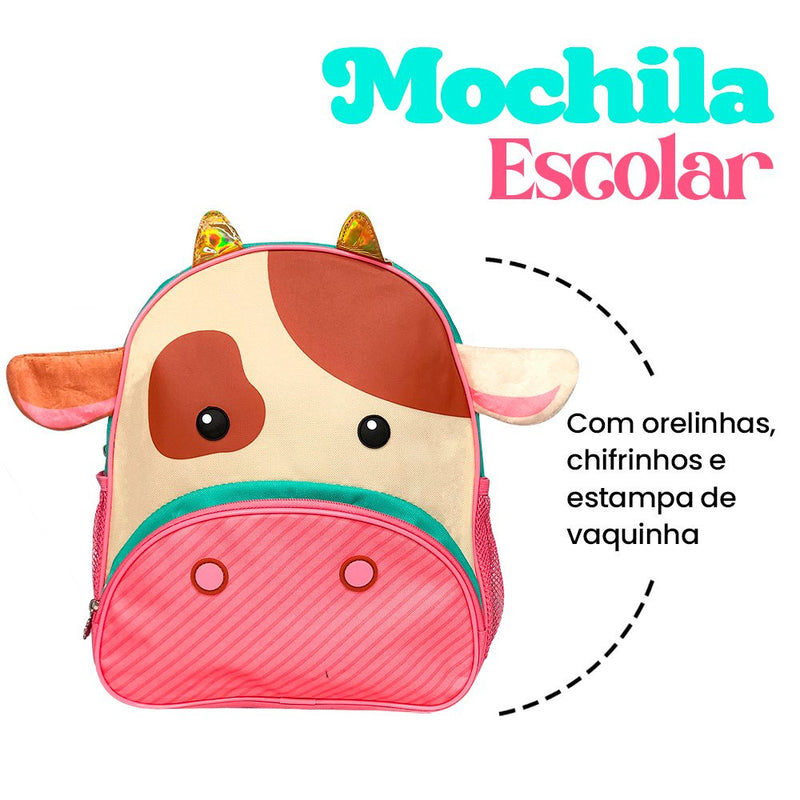 Mochila Infantil Com Alças - Vaca