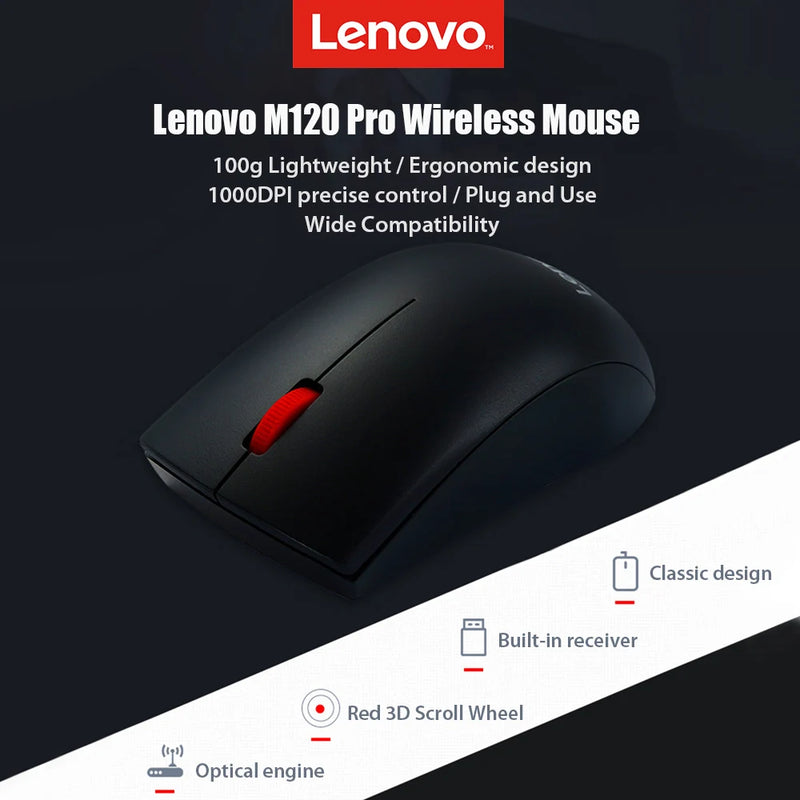 Mouse Lenovo M120 Pro - Wireless 2.4GHz