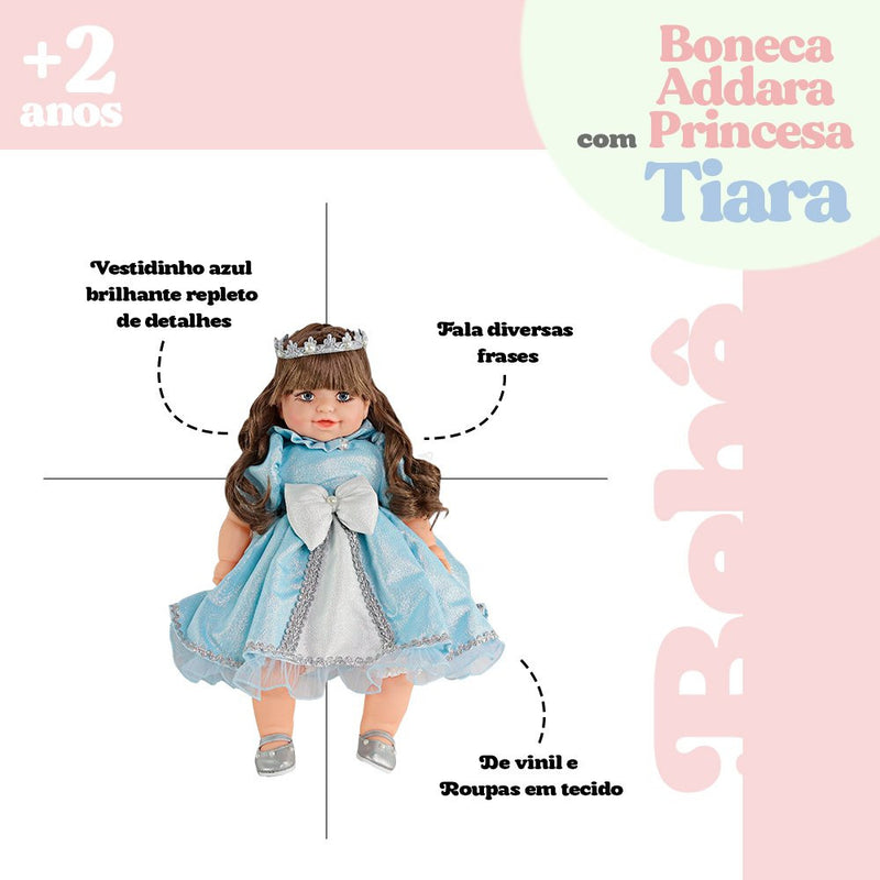 Boneca Addara Princesa Blue com Tiara